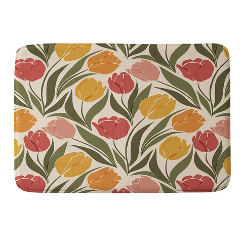 Cuss Yeah Designs Tulip Field Sunset Palette Memory Foam Bath Mat