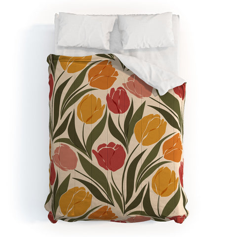 Cuss Yeah Designs Tulip Field Sunset Palette Comforter