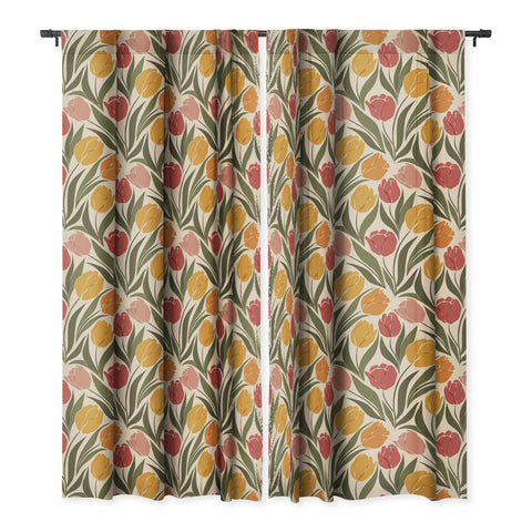 Cuss Yeah Designs Tulip Field Sunset Palette Blackout Window Curtain