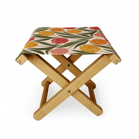 Cuss Yeah Designs Tulip Field Sunset Palette Folding Stool