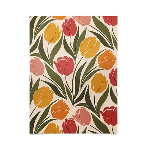 Cuss Yeah Designs Tulip Field Sunset Palette Poster