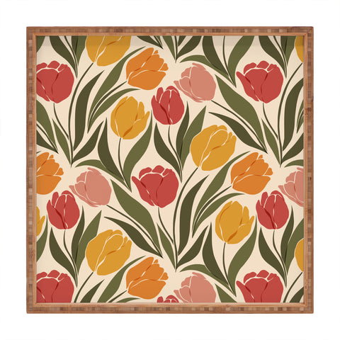 Cuss Yeah Designs Tulip Field Sunset Palette Square Tray