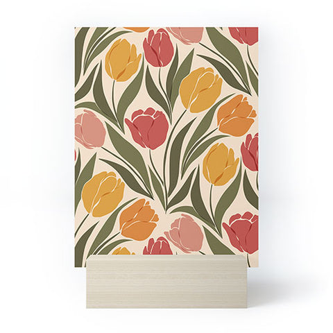 Cuss Yeah Designs Tulip Field Sunset Palette Mini Art Print