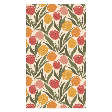 Cuss Yeah Designs Tulip Field Sunset Palette Tablecloth