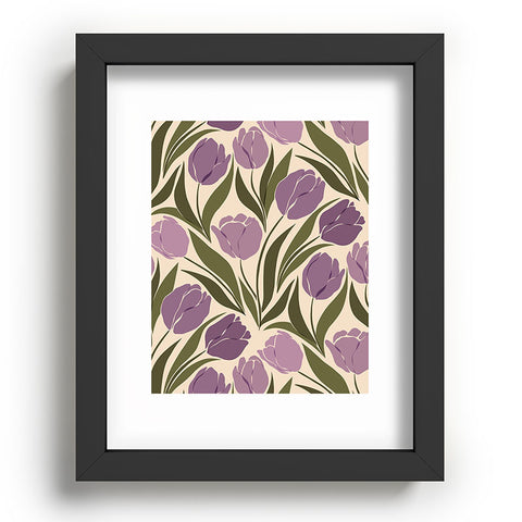 Cuss Yeah Designs Violet Tulip Field Recessed Framing Rectangle