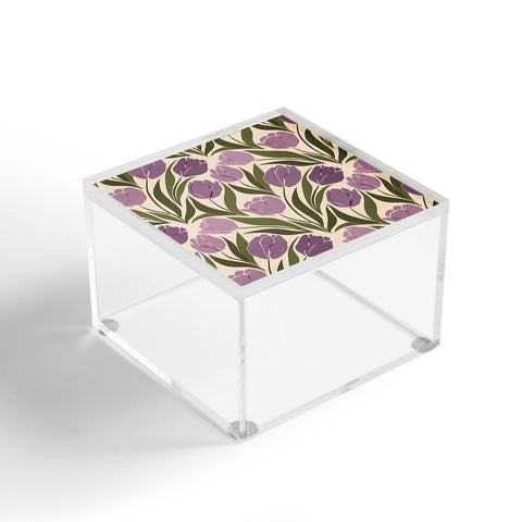 Cuss Yeah Designs Violet Tulip Field Acrylic Box