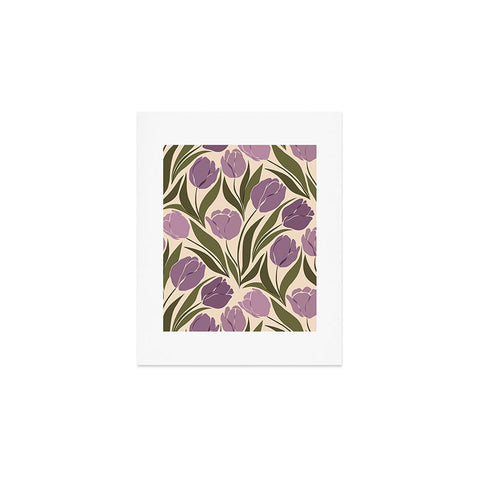 Cuss Yeah Designs Violet Tulip Field Art Print