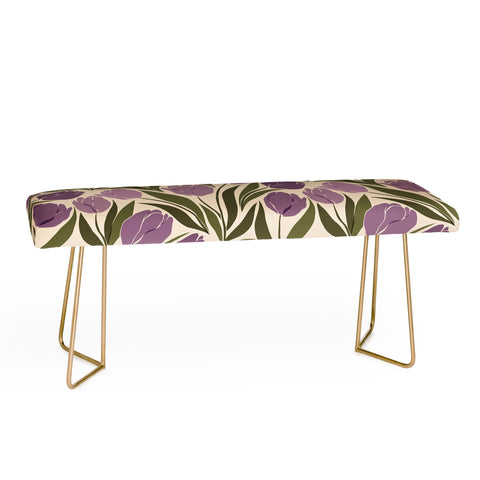 Cuss Yeah Designs Violet Tulip Field Bench