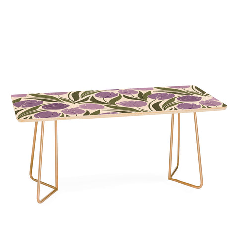 Cuss Yeah Designs Violet Tulip Field Coffee Table
