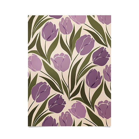 Cuss Yeah Designs Violet Tulip Field Poster