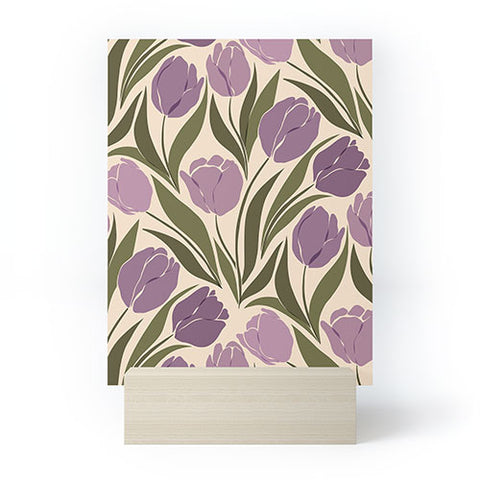 Cuss Yeah Designs Violet Tulip Field Mini Art Print