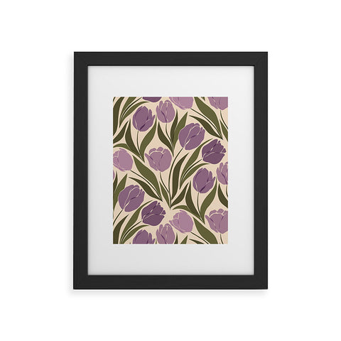 Cuss Yeah Designs Violet Tulip Field Framed Art Print