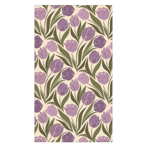 Cuss Yeah Designs Violet Tulip Field Tablecloth
