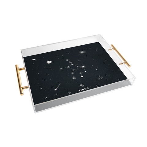 Cuss Yeah Designs Virgo Star Constellation Acrylic Tray