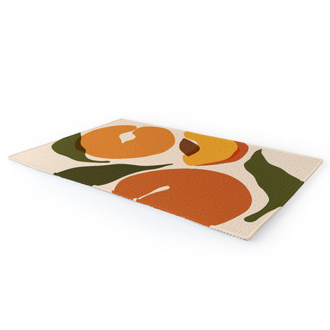 Cuss Yeah Designs Yellow Peaches Area Rug