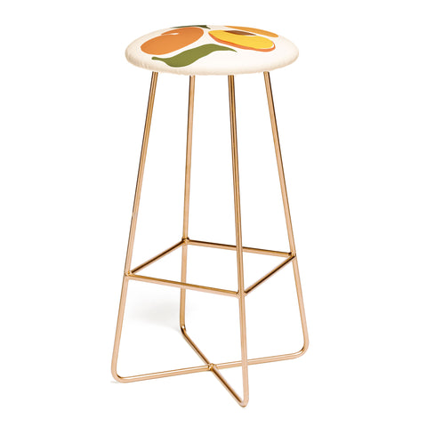 Cuss Yeah Designs Yellow Peaches Bar Stool