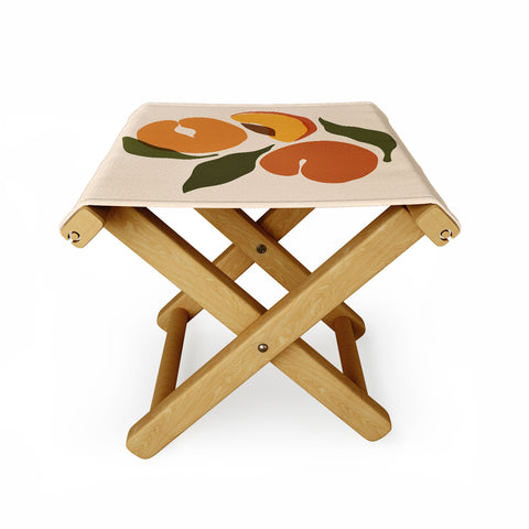 Cuss Yeah Designs Yellow Peaches Folding Stool