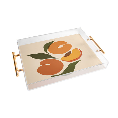 Cuss Yeah Designs Yellow Peaches Acrylic Tray