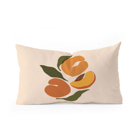 Cuss Yeah Designs Yellow Peaches Oblong Throw Pillow