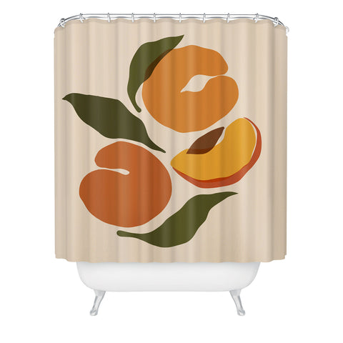Cuss Yeah Designs Yellow Peaches Shower Curtain