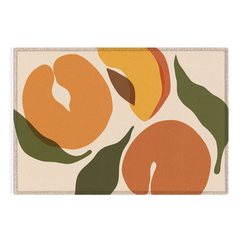 Cuss Yeah Designs Yellow Peaches Outdoor Rug