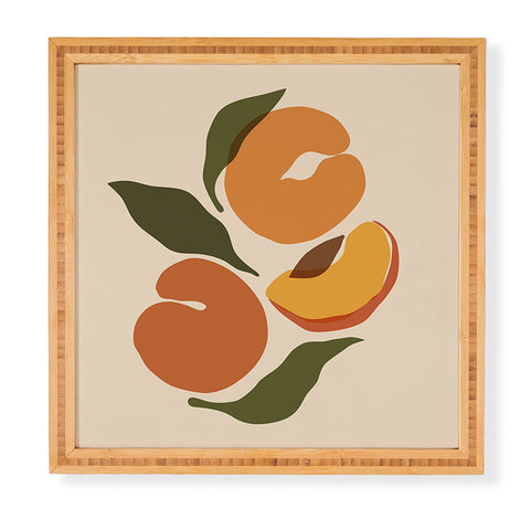 Cuss Yeah Designs Yellow Peaches Framed Wall Art