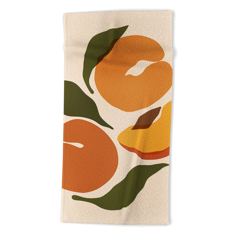 Cuss Yeah Designs Yellow Peaches Beach Towel