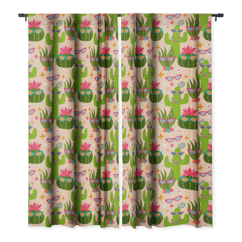 Cynthia Haller Cactus fiesta Blackout Window Curtain