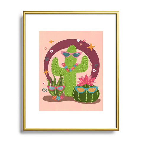 Cynthia Haller Cactus fiesta Metal Framed Art Print