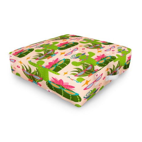 Cynthia Haller Cactus fiesta Outdoor Floor Cushion