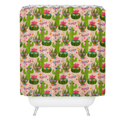 Cynthia Haller Cactus fiesta Shower Curtain