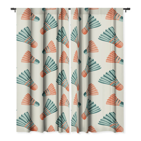 Cynthia Haller Orange and teal vintage badminton Blackout Non Repeat