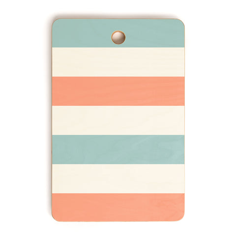 Cynthia Haller Orange turquoise and cream Cutting Board Rectangle
