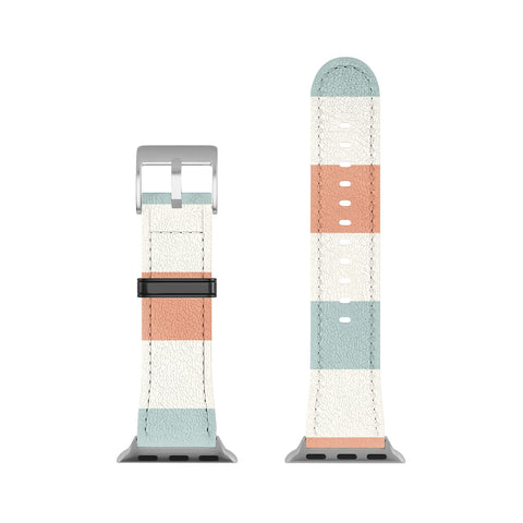 Cynthia Haller Orange turquoise and cream Apple Watch Band