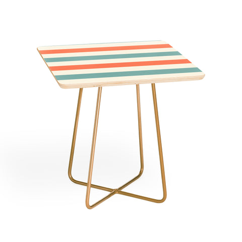 Cynthia Haller Orange turquoise and cream Side Table