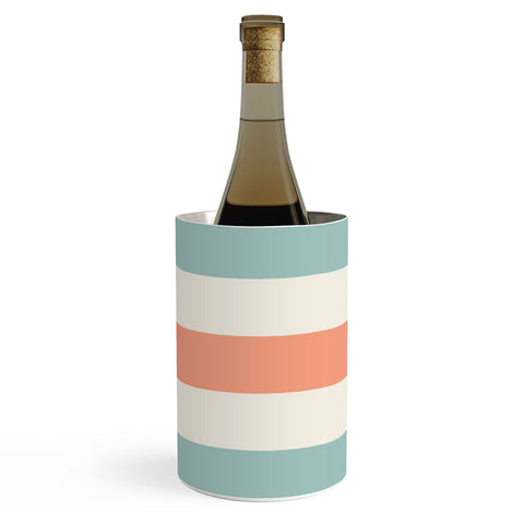 Cynthia Haller Orange turquoise and cream Wine Chiller
