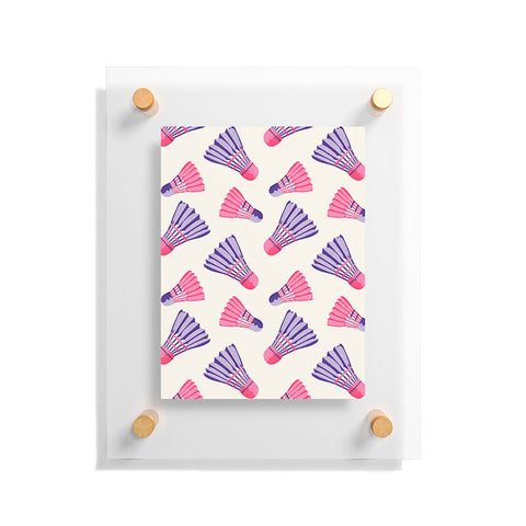 Cynthia Haller Pink and purple badminton Floating Acrylic Print