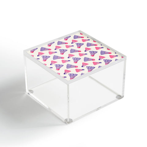 Cynthia Haller Pink and purple badminton Acrylic Box