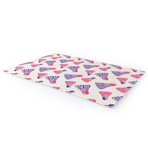 Cynthia Haller Pink and purple badminton Area Rug
