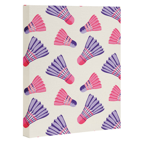 Cynthia Haller Pink and purple badminton Art Canvas