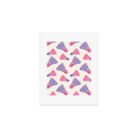 Cynthia Haller Pink and purple badminton Art Print
