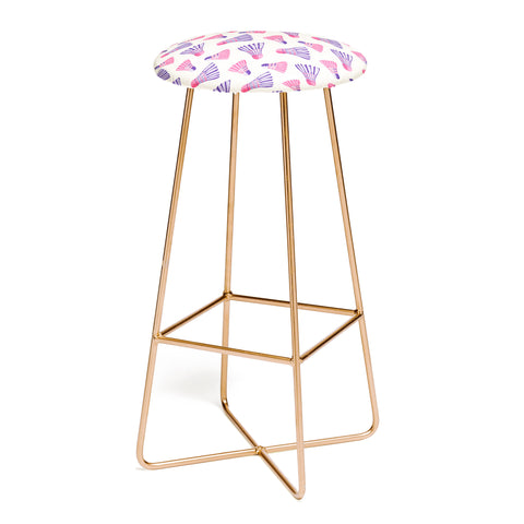 Cynthia Haller Pink and purple badminton Bar Stool
