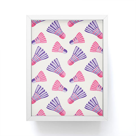 Cynthia Haller Pink and purple badminton Framed Mini Art Print