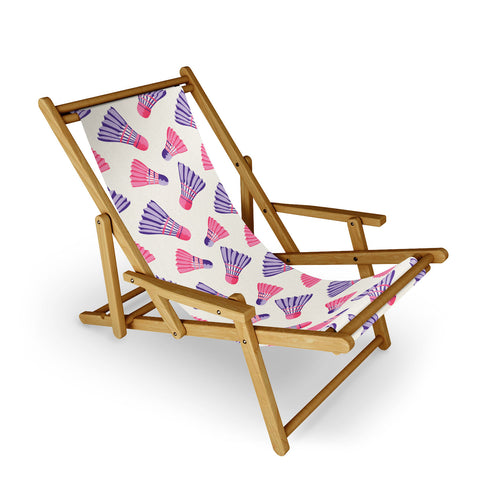 Cynthia Haller Pink and purple badminton Sling Chair