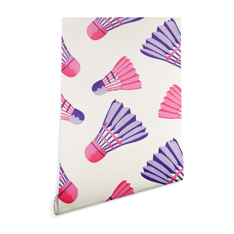 Cynthia Haller Pink and purple badminton Wallpaper