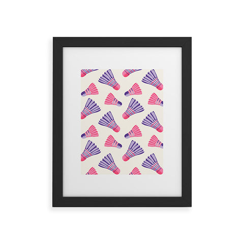 Cynthia Haller Pink and purple badminton Framed Art Print