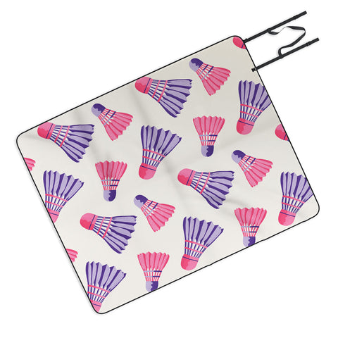 Cynthia Haller Pink and purple badminton Picnic Blanket