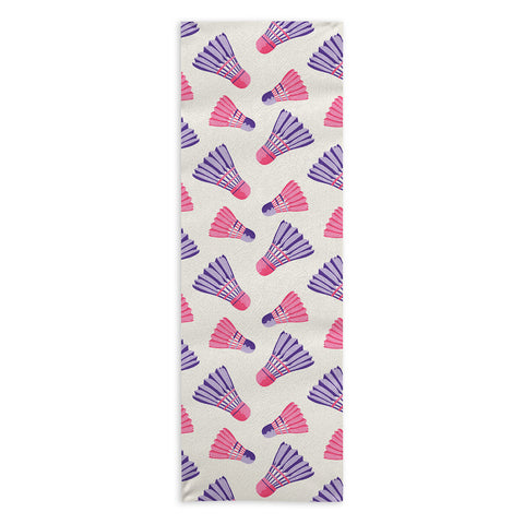 Cynthia Haller Pink and purple badminton Yoga Towel