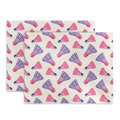 Cynthia Haller Pink and purple badminton Placemat