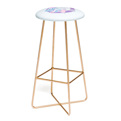 Cynthia Haller Tropical badminton badge Bar Stool